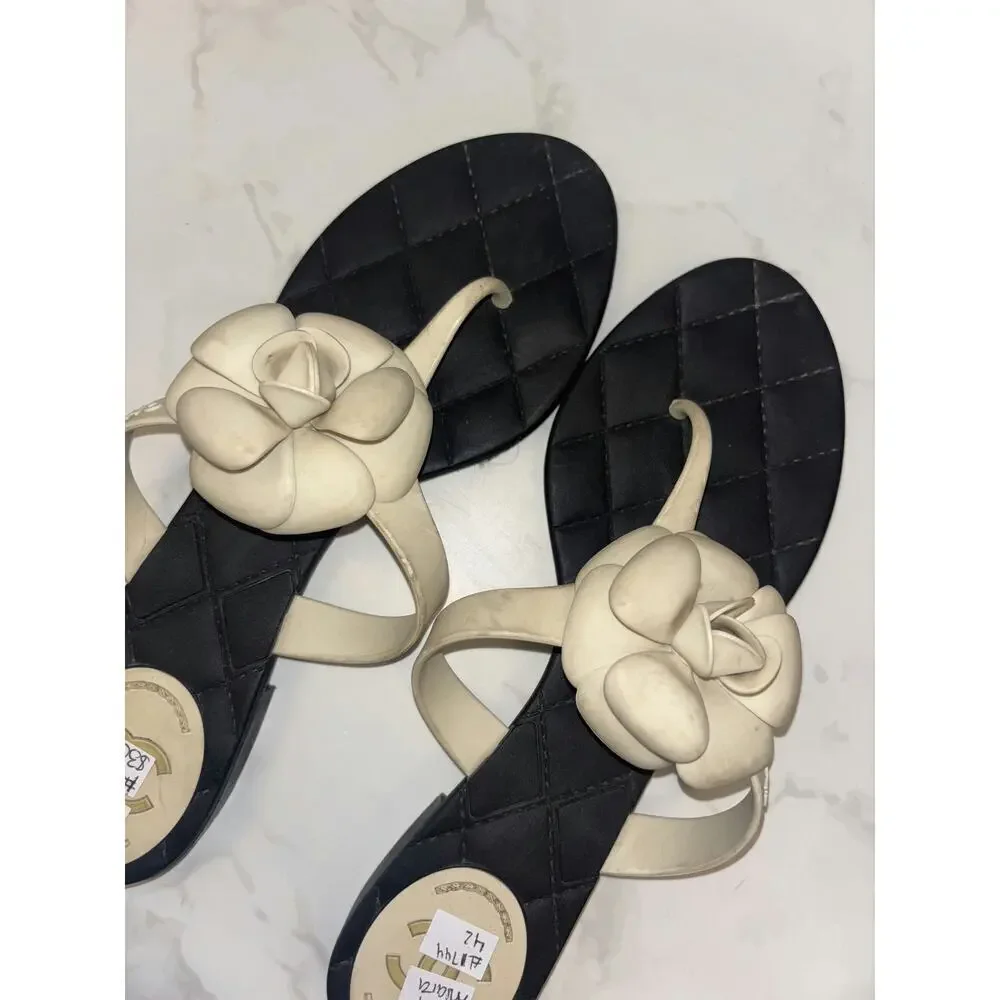 Chanel Camellia Sandals - Good Condition